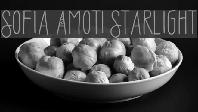 Sofia Amoti Starlight Font examples
