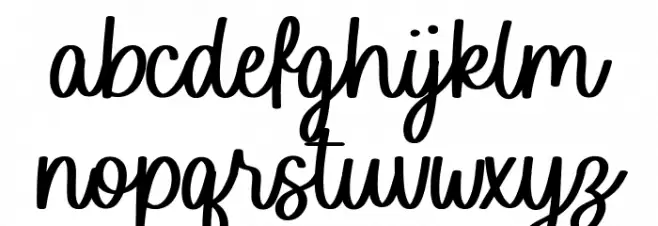 Sofia Carolyn Schriftart Kleinbuchstaben