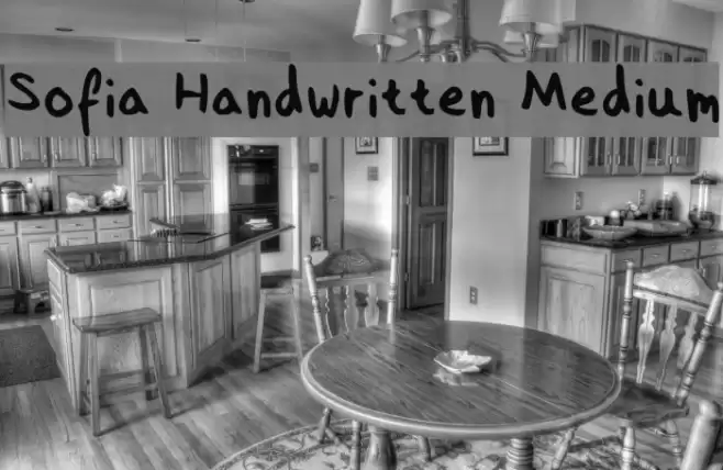 Sofia Handwritten Medium Font examples