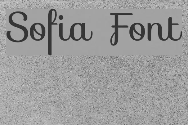 Sofia Font examples