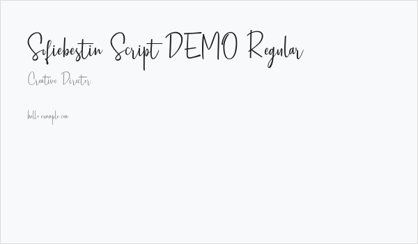 Sofiebestin Script_DEMO Regular Business Card