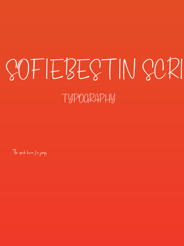 Sofiebestin Script_DEMO Regular Poster