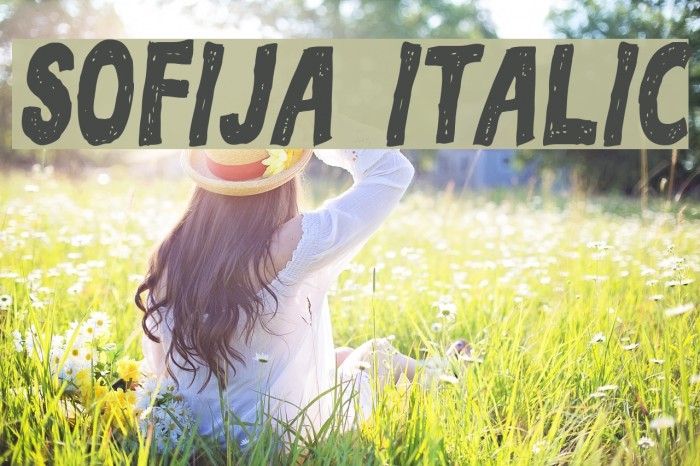 Sofija Italic Font examples