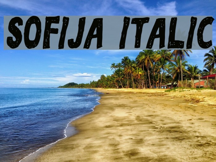 Sofija Italic Font examples