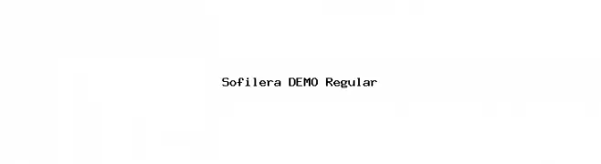 Sofilera DEMO Regular फ़ॉन्ट