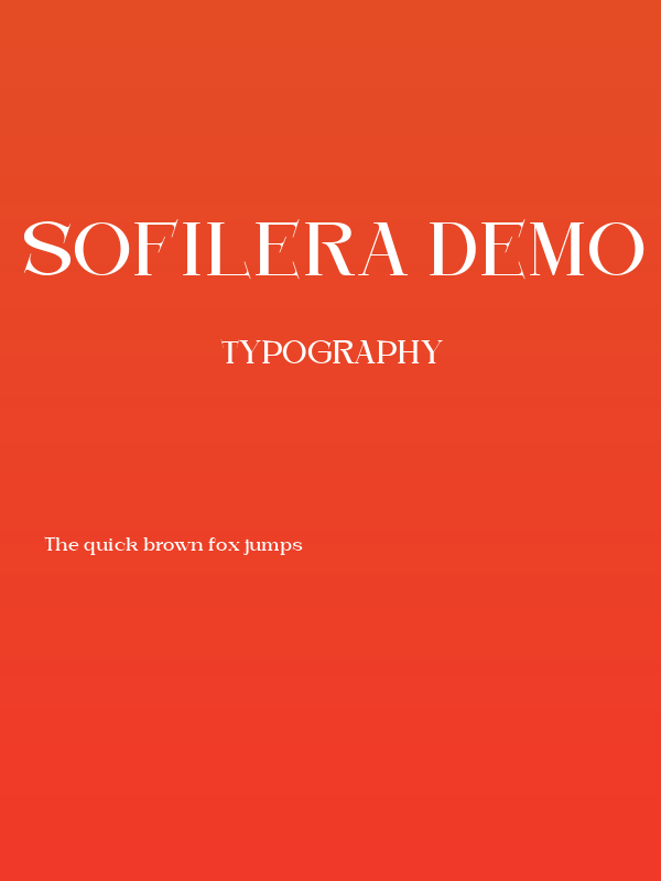 Sofilera DEMO Regular Poster