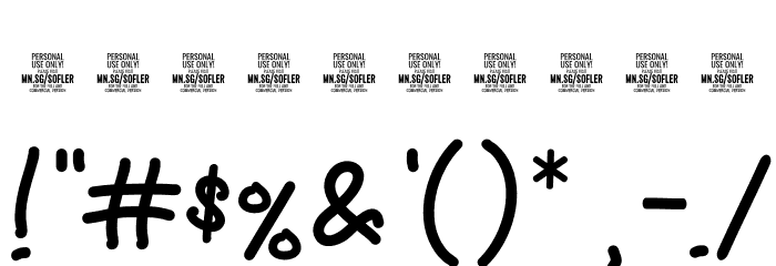 Sofler PERSONAL USE ONLY Regular Font OTHER CHARS