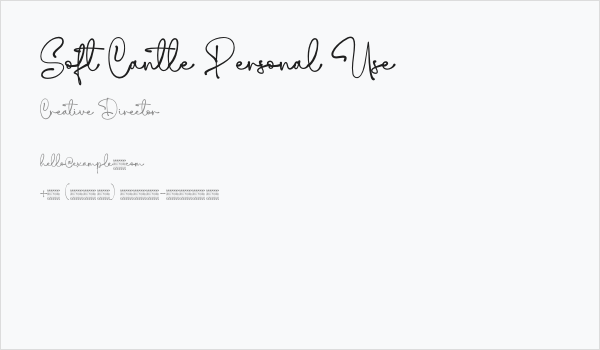 Soft Cantle Personal Use Business Card