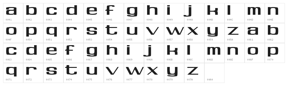 Soft Hits Character Map
