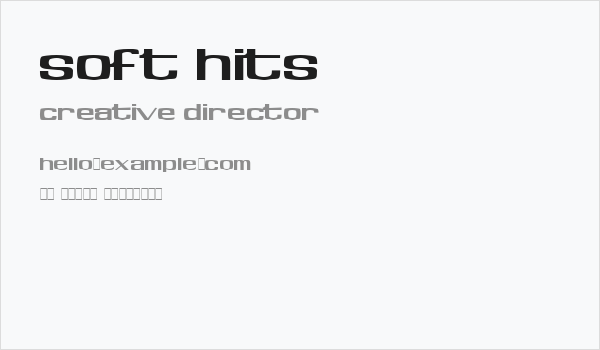 Soft Hits Business Card