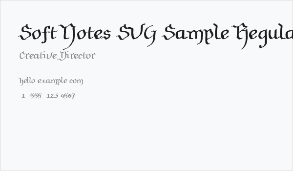 Soft Notes SVG Sample Regular Business Card