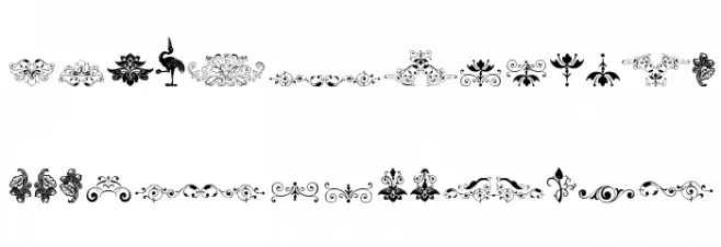 Soft Ornaments Eleven Font UPPERCASE