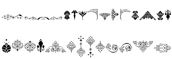 Soft Ornaments Eleven Font LOWERCASE