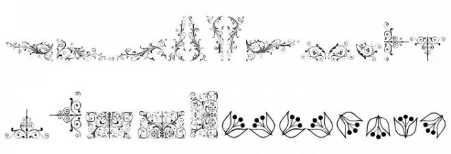 Soft Ornaments Five Schriftart Groß