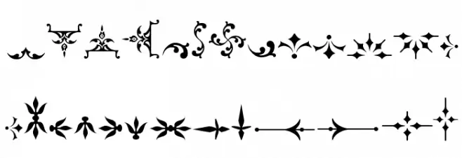 Soft Ornaments Five Caratteri MINUSCOLO