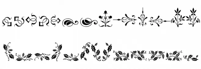 Soft Ornaments Four Schriftart Groß