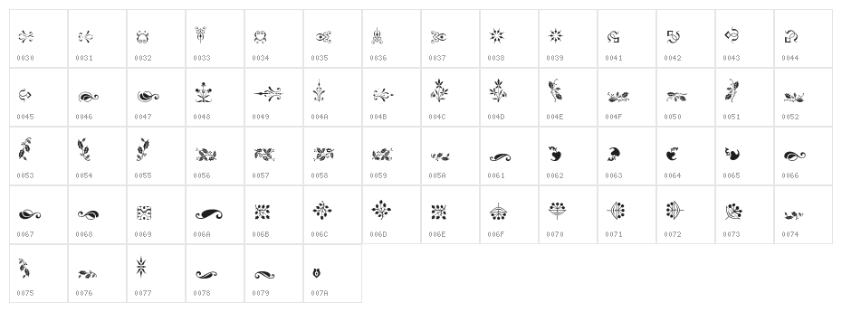 Soft Ornaments Four Character Map