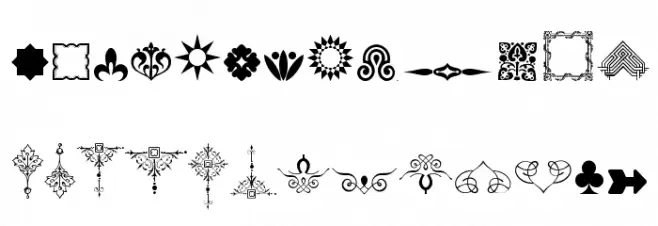 Soft Ornaments Fourteen Schriftart Groß