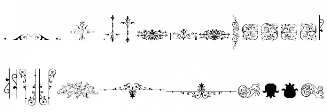 Soft Ornaments Nine Schriftart Groß