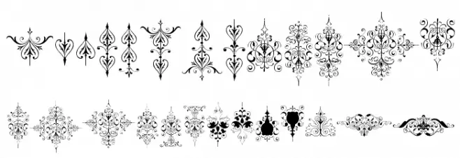 Soft Ornaments Ten Шрифта ВЕРХНИЙ