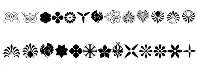 Soft Ornaments Thirteen Font LOWERCASE