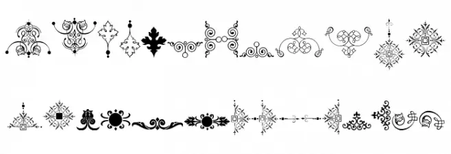 Soft Ornaments Twelve خط أحرف كبيرة