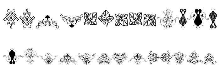 Soft Ornaments Twelve Schriftart Kleinbuchstaben