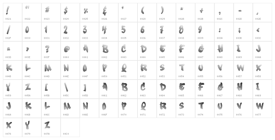 Soft Sugar [fade] Character Map