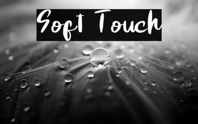 Soft Touch Font examples