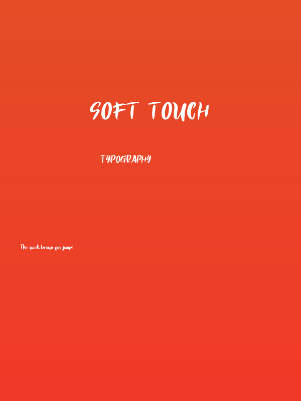 Soft Touch Poster