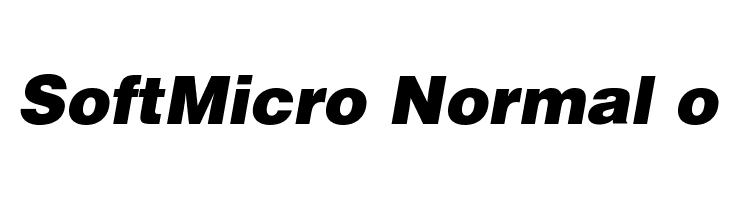 SoftMicro Normal o Font