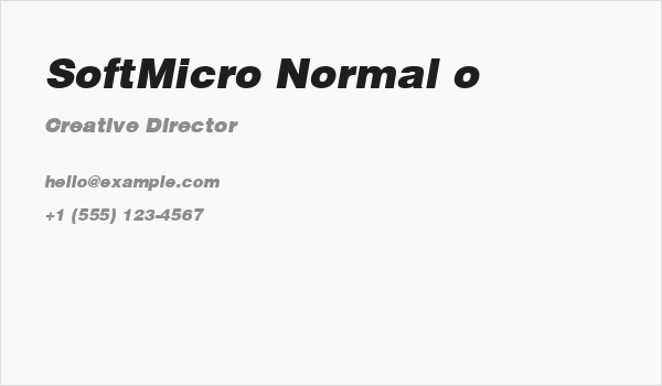 SoftMicro Normal o Business Card