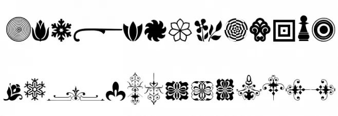 SoftOrnaments21 フォント 大文字