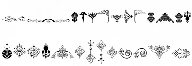 SoftOrnamentsEleven 字体 小写