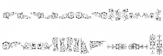 SoftOrnamentsSeven Caratteri MAIUSCOLE