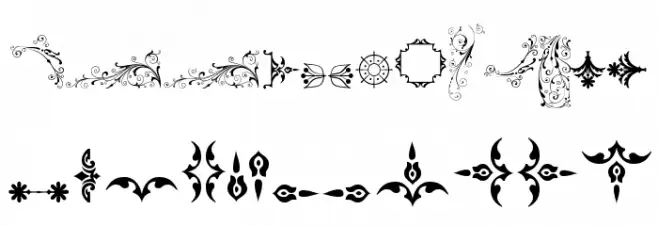 SoftOrnamentsSix Font LOWERCASE