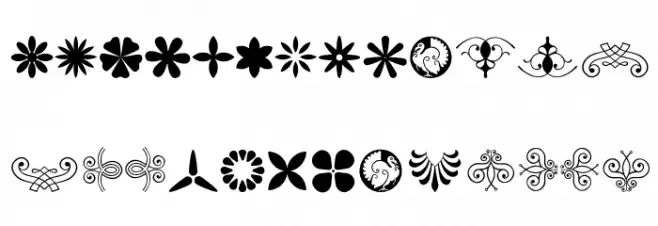 SoftOrnamentsThirteen Schriftart Groß