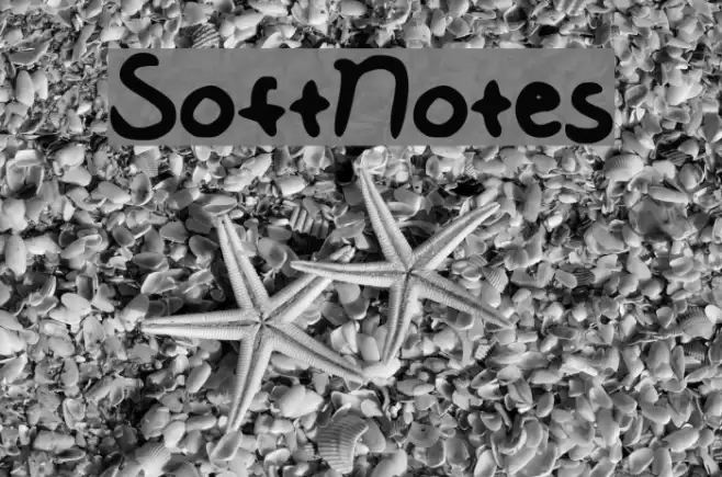 Soft_Notes Font examples