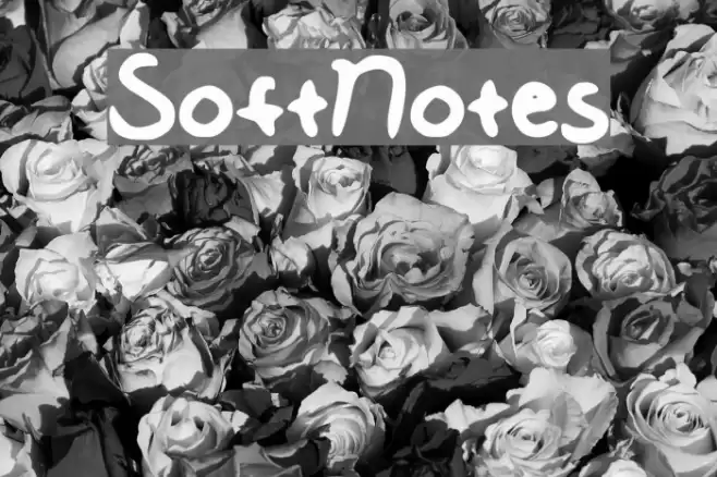 Soft_Notes Font examples