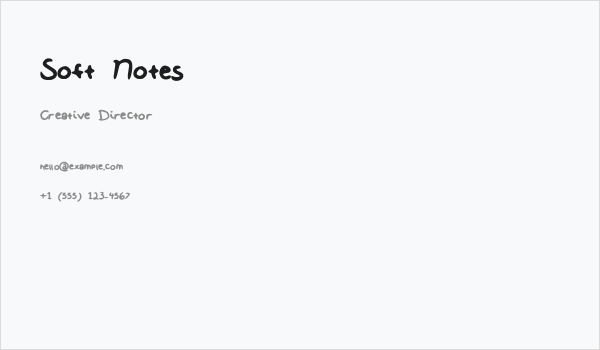 Soft_Notes Business Card
