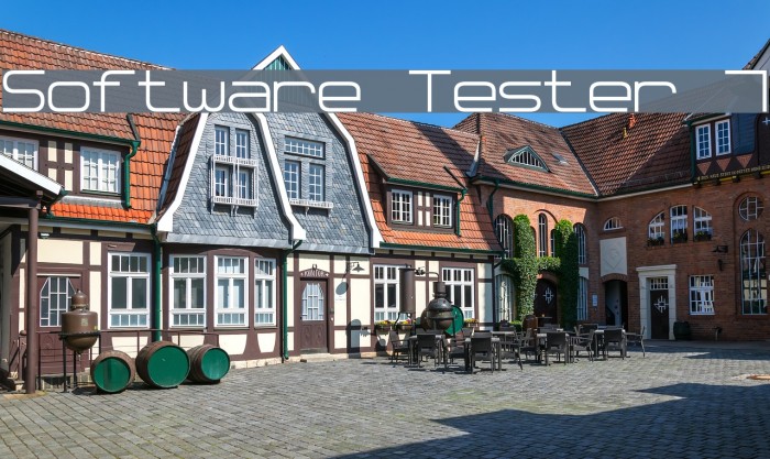 Software Tester 7 Font examples