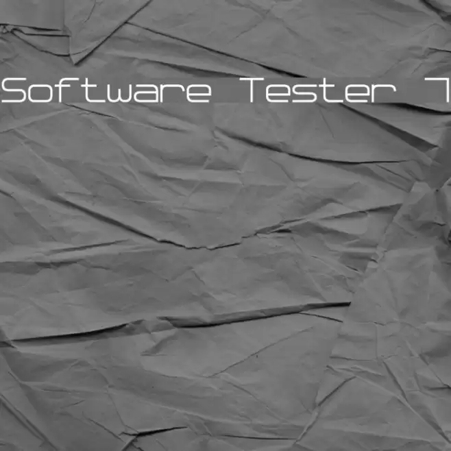 Software Tester 7 Шрифта examples