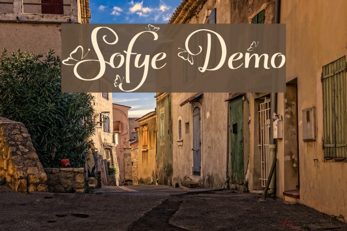 Sofye Demo Font examples