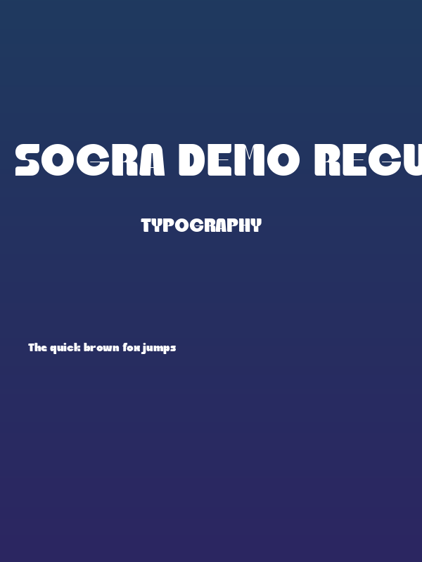 Sogra DEMO Regular Poster