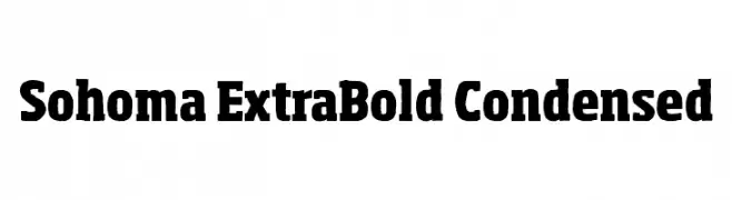 Sohoma ExtraBold Condensed  baixar fontes gratis