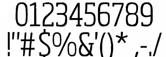 Sohoma Light Condensed Font OTHER CHARS