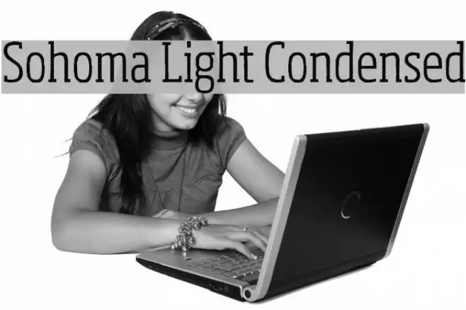 Sohoma Light Condensed Font examples