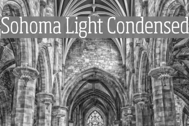 Sohoma Light Condensed Font examples