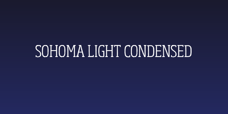 Sohoma Light Condensed Social Header