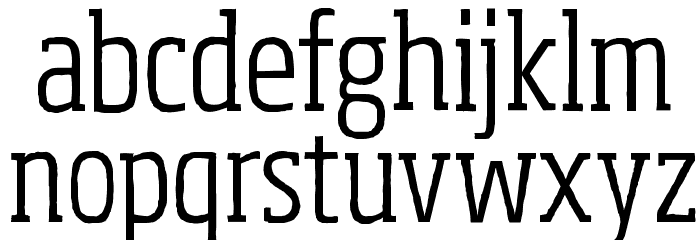 Sohoma Light Condensed Font LOWERCASE